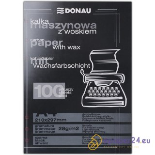 Kalka maszynowa Donau A4 z woskiem czarna (100)