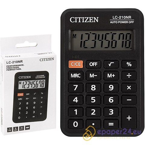 Kalkulator Citizen LC-210NR czarny Kalkulator Citizen LC-210NR czarny