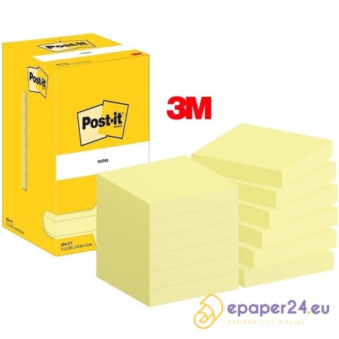 Karteczki Post-it 76x76mm (654-CY) żółte (12x100) Karteczki Post-it 76x76mm (654-CY) żółte (12x100)