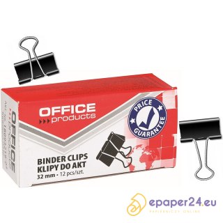 Klipy do dokumentów Office Products 32mm czarne (12)