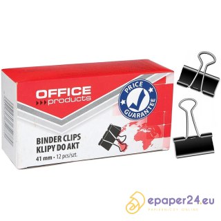 Klipy do dokumentów Office Products 41mm czarne (12)