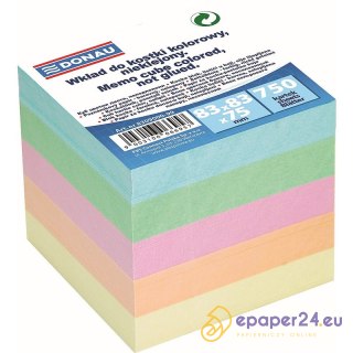 Kostka papierowa Donau 83x83x75mm nieklejona kolor