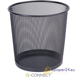 Kosz na śmieci Q-Connect 12L metalowy czarny