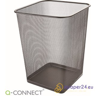 Kosz na śmieci Q-Connect 18L metalowy czarny