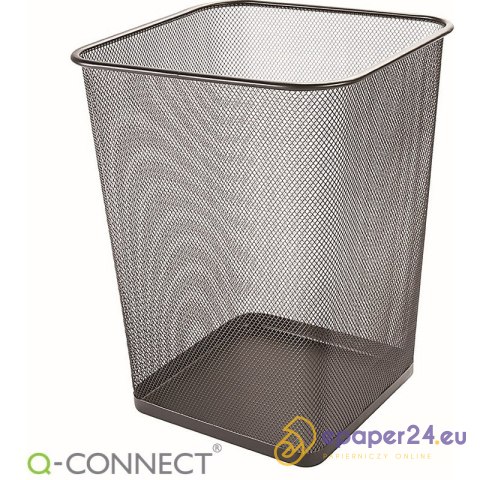 Kosz na śmieci Q-Connect 18L metalowy czarny Kosz na śmieci Q-Connect 18L metalowy czarny