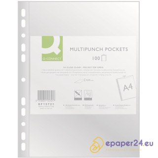 Koszulki Q-Connect A4/50µm krystaliczne (100)