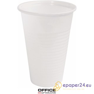 Kubek plastikowy Office Products 200ml termiczny biały (100)