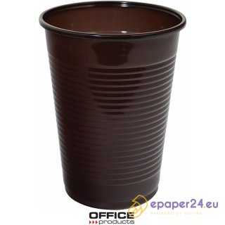Kubek plastikowy Office Products 200ml termiczny brązowy (100)