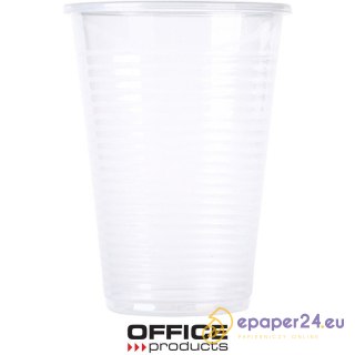 Kubek plastikowy Office Products 200ml termiczny transparentny (100)