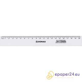 Linijka plastikowa Donau 20cm transparentna