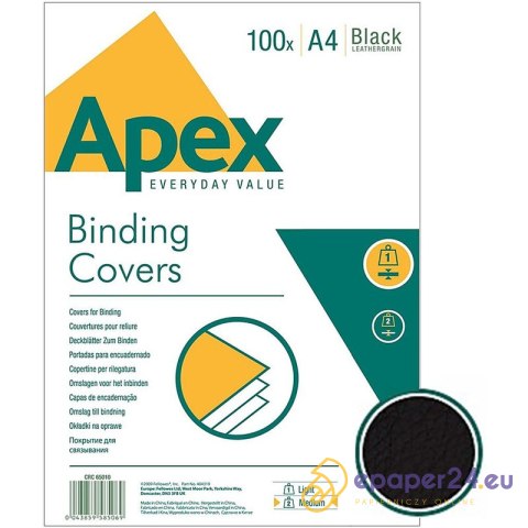 Okładki do bindowania Apex A4 skóropodobne białe (100) Okładki do bindowania Apex A4 skóropodobne białe (100)