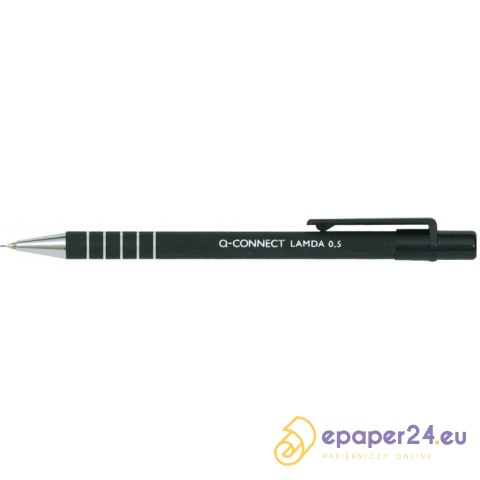 Ołówek automatyczny Q-Connect Lambda 0.5mm czarny Ołówek automatyczny Q-Connect Lambda 0.5mm czarny