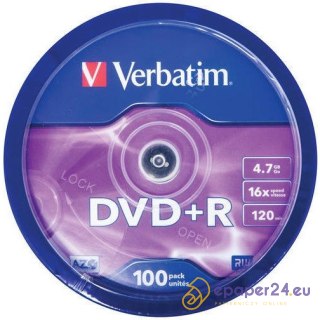 PŁYTY VERBATIM DVD+R cake100