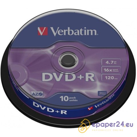 PŁYTY VERBATIM DVD+R cake10 PŁYTY VERBATIM DVD+R cake10