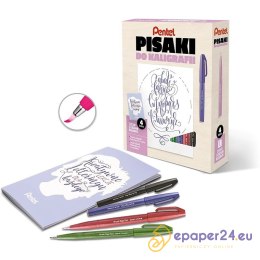 Pisaki do kaligrafii Pentel Touch Brush Pen 4 kolory