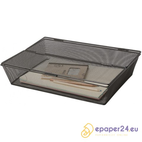 Pojemnik na dokumenty Q-Connect A4 metalowy czarny Pojemnik na dokumenty Q-Connect A4 metalowy czarny