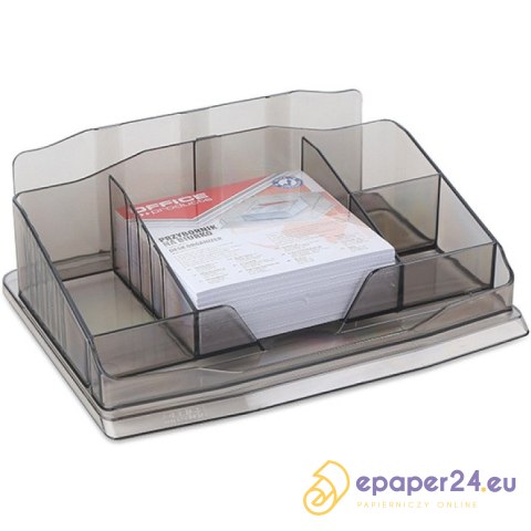 Przybornik na biurko Office Products (z karteczkami) dymny Przybornik na biurko Office Products (z karteczkami) dymny