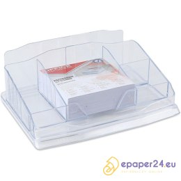 Przybornik na biurko Office Products (z karteczkami) transparentny