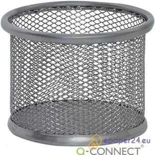 Przybornik na biurko Q-Connect metalowy srebrny
