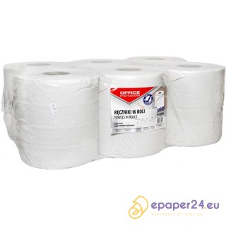 Ręczniki w rolce Office Products 120m 2w makulatura białe (6)