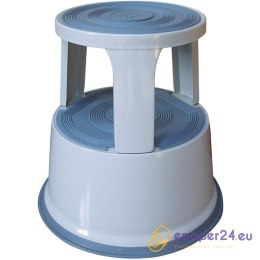 Taboret biurowy Q-Connect mobilny metalowy szary