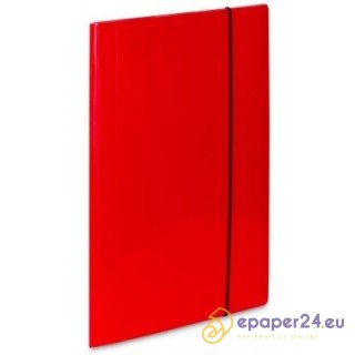 Teczka kartonowa z gumką VauPe Soft A4/450g czerwona