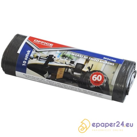 Worki na śmieci Office Products 60L LDPE czarne (10) Worki na śmieci Office Products 60L LDPE czarne (10)