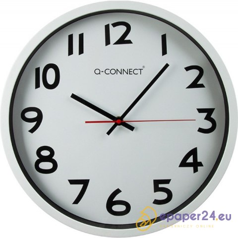 Zegar ścienny Q-Connect Warsaw 34cm biały Zegar ścienny Q-Connect Warsaw 34cm biały