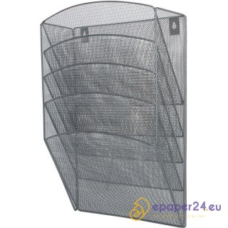 Zestaw 5 półek na dokumenty Q-Connect metalowy srebrny