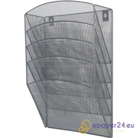 Zestaw 5 półek na dokumenty Q-Connect metalowy srebrny Zestaw 5 półek na dokumenty Q-Connect metalowy srebrny