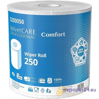 Czyściwo w rolce Velvet Care Comfort 250m 2w celuloza białe
