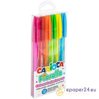 Długopisy Carioca Fiorella 6 kolorów