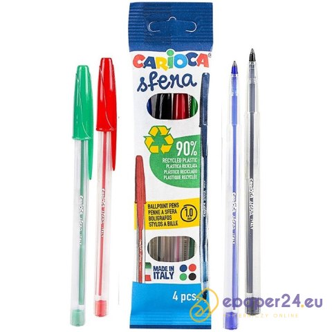 Długopisy Carioca Sfera 4 kolory Długopisy Carioca Sfera 4 kolory