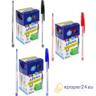 Długopisy Carioca Sfera czarne (50)