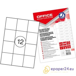Etykiety Office Products A4 63.5x72mm białe (100)