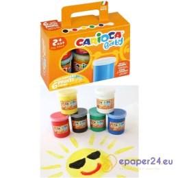 Farba do malowania palcami Carioca Baby 80ml x6 kolorów