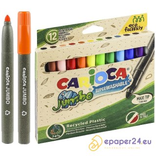 Flamastry Carioca Jumbo EcoFamily 12 kolorów