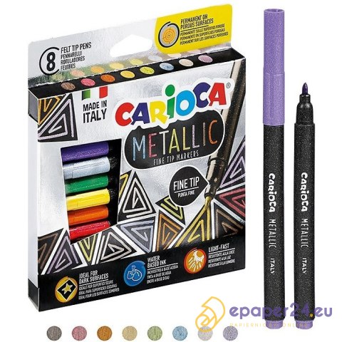 Flamastry Carioca Metallic 8 kolorów Flamastry Carioca Metallic 8 kolorów