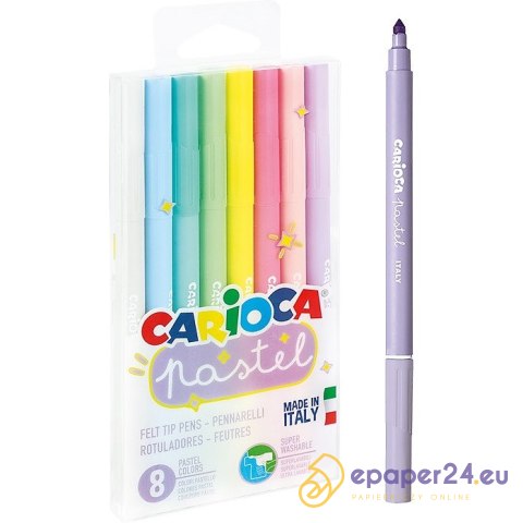 Flamastry Carioca Pastel 8 kolorów
