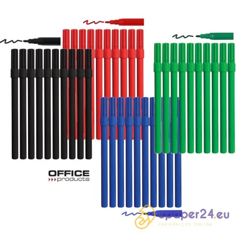 Flamastry Office Products 1.0mm czarne (10) Flamastry Office Products 1.0mm czarne (10)