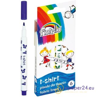 Flamastry do tkanin Fiorello T-shirt 6 kolorów
