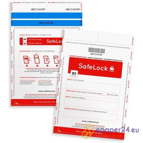 Koperty bezpieczne Emerson SafeLock B5 przezroczysta (50) Koperty bezpieczne Emerson SafeLock B5 przezroczysta (50)