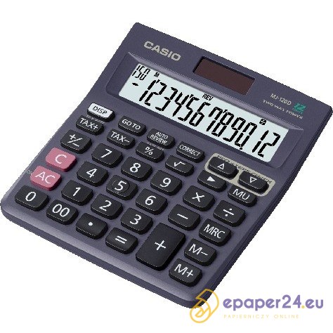 Kalkulator Casio MJ-120D Plus czarny Kalkulator Casio MJ-120D Plus czarny