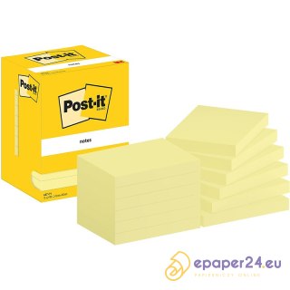 Karteczki Post-it 76x102mm (657) żółte (12x100)
