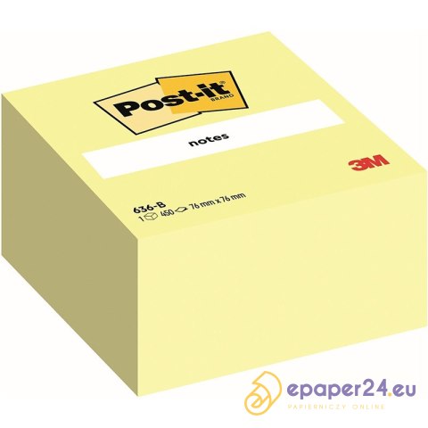 Karteczki Post-it 76x76mm (636-B) żółte (450) Karteczki Post-it 76x76mm (636-B) żółte (450)