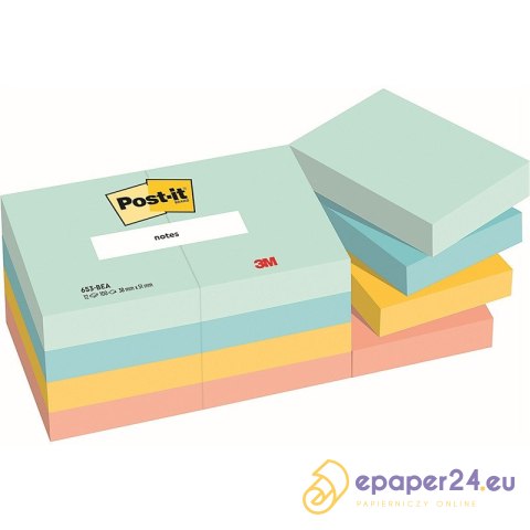 Karteczki Post-it 38x51mm (653-BEA) (12x100) Karteczki Post-it 38x51mm (653-BEA) (12x100)