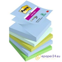 Karteczki Post-it Super Sticky Z-Notes 76x76mm (R330-5SS-OAS) pastelowe (5x90)
