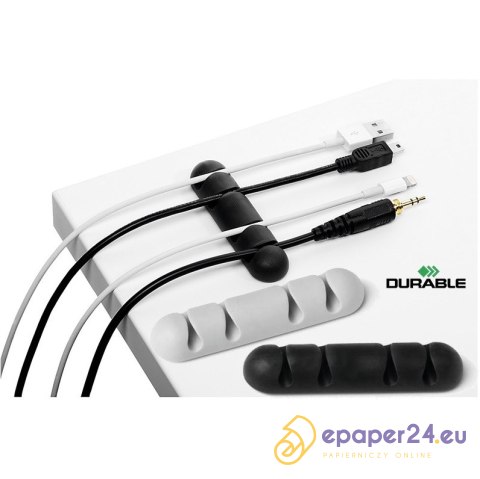 Klipsy do kabli Durable Cavoline Clip 4 szare (2) Klipsy do kabli Durable Cavoline Clip 4 szare (2)