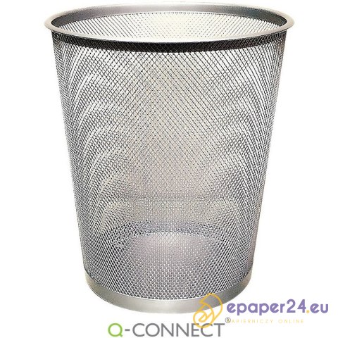 Kosz na śmieci Q-Connect 19L metalowy srebrny Kosz na śmieci Q-Connect 19L metalowy srebrny
