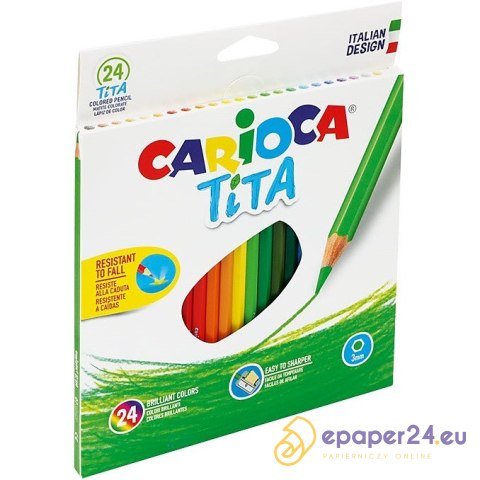 Kredki ołówkowe Carioca Tita 24 kolory Kredki ołówkowe Carioca Tita 24 kolory
